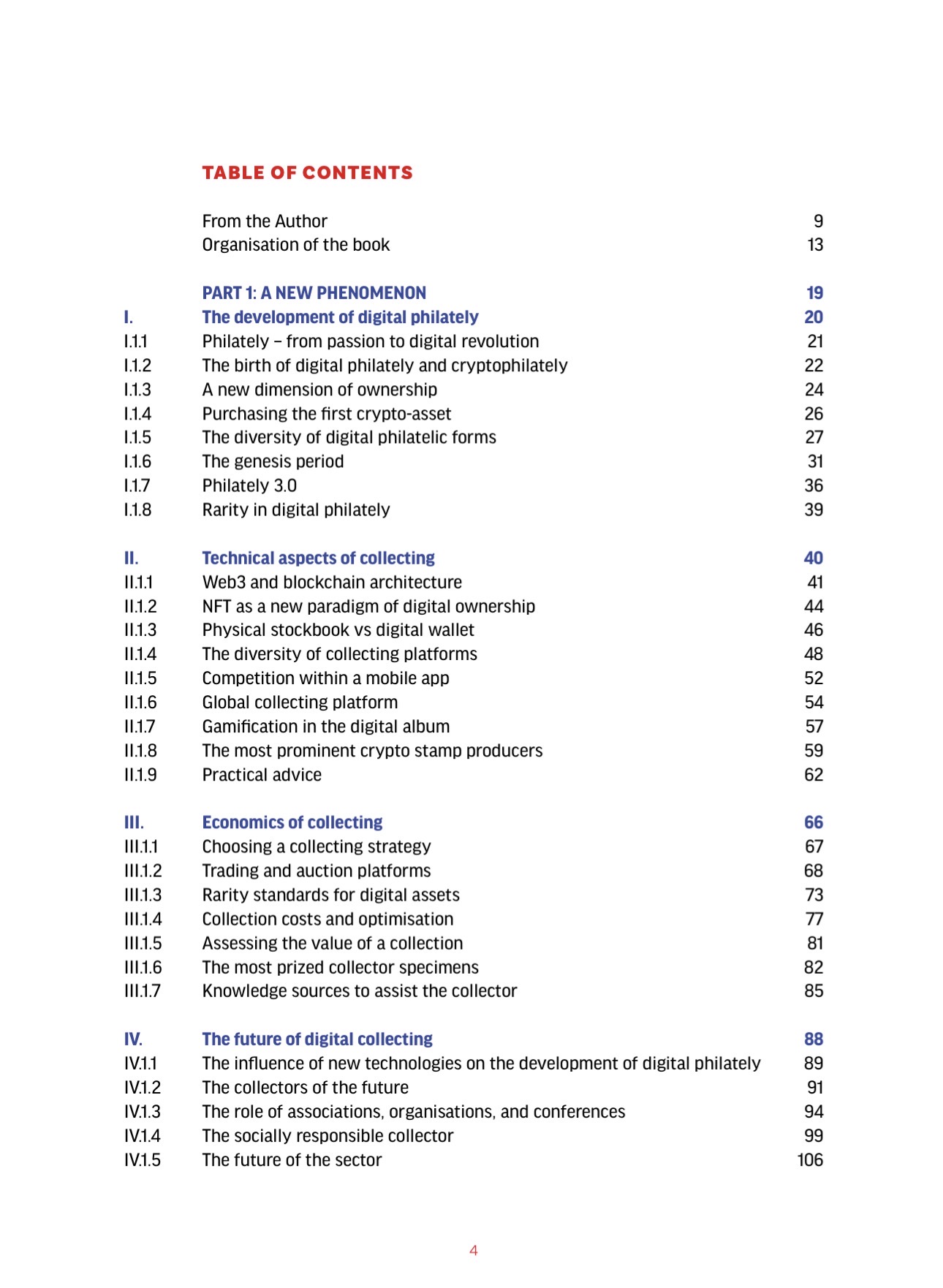 Table of contents 1