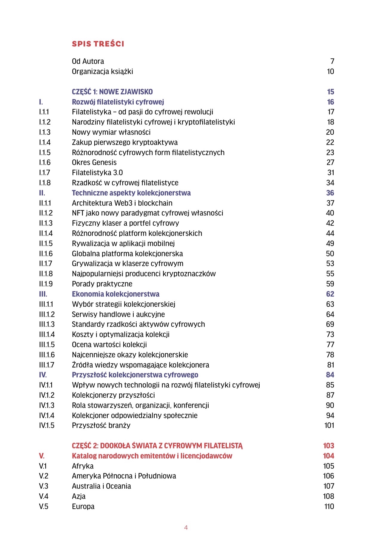 Table of contents 4